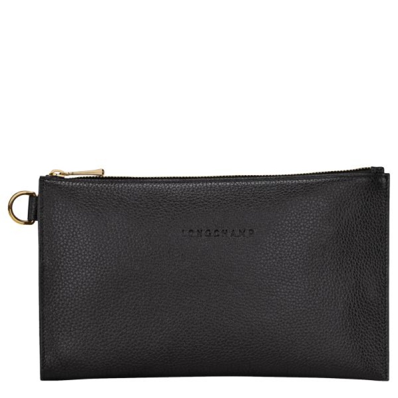 Black Longchamp Le Foulonne Men's Pouches | 91280-MVAN