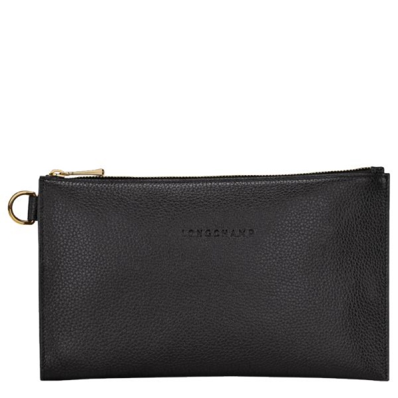 Black Longchamp Le Foulonne Men\'s Pouches | 91280-MVAN