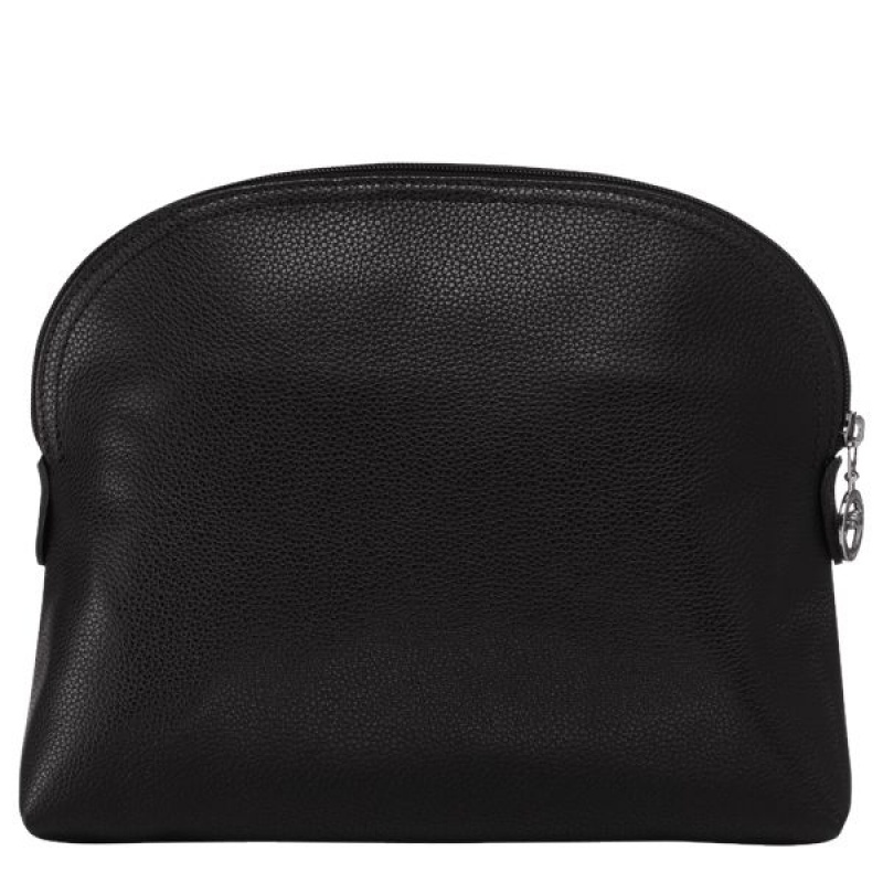 Black Longchamp Le Foulonne Men's Toiletry Bags | 12406-GDCQ