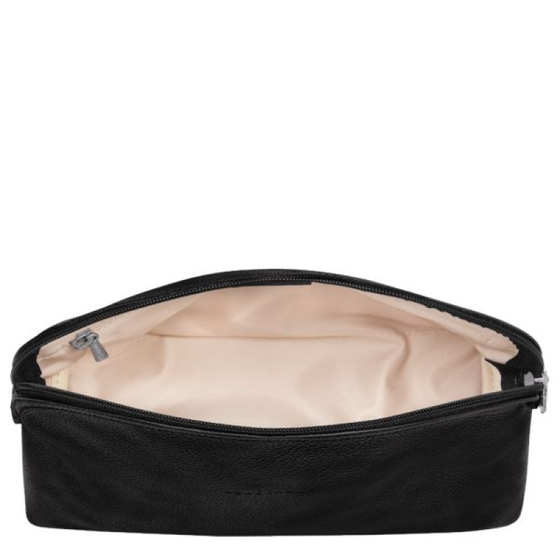 Black Longchamp Le Foulonne Men's Toiletry Bags | 12406-GDCQ