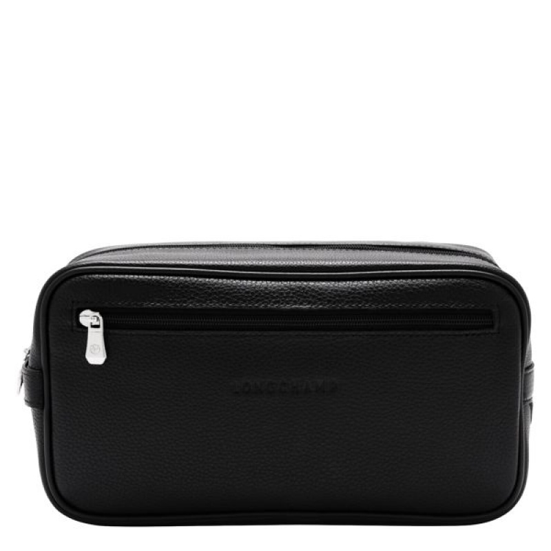 Black Longchamp Le Foulonne Men's Toiletry Bags | 61034-LACV