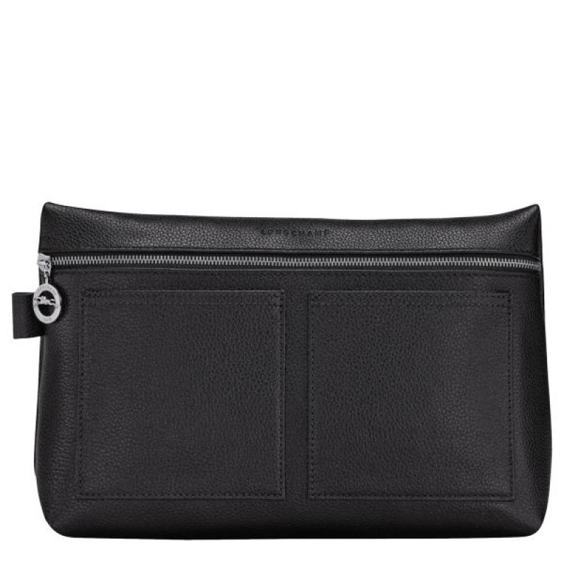 Black Longchamp Le Foulonne Men's Toiletry Bags | 54813-NZJF