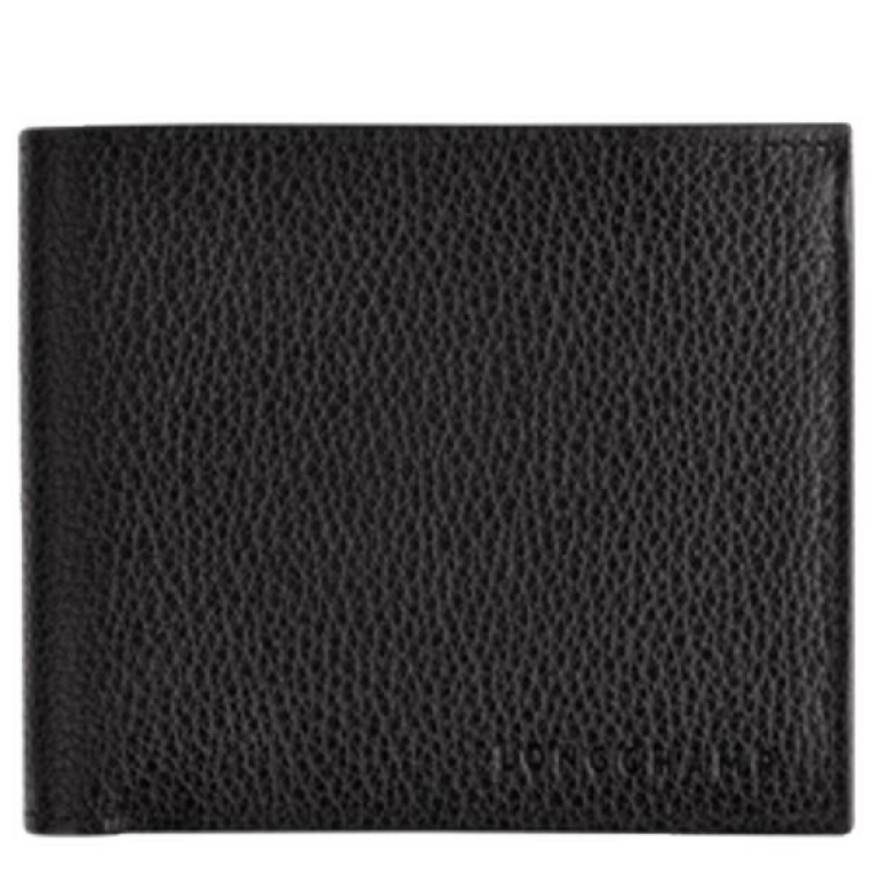 Black Longchamp Le Foulonne Men's Wallets | 24790-GOUD