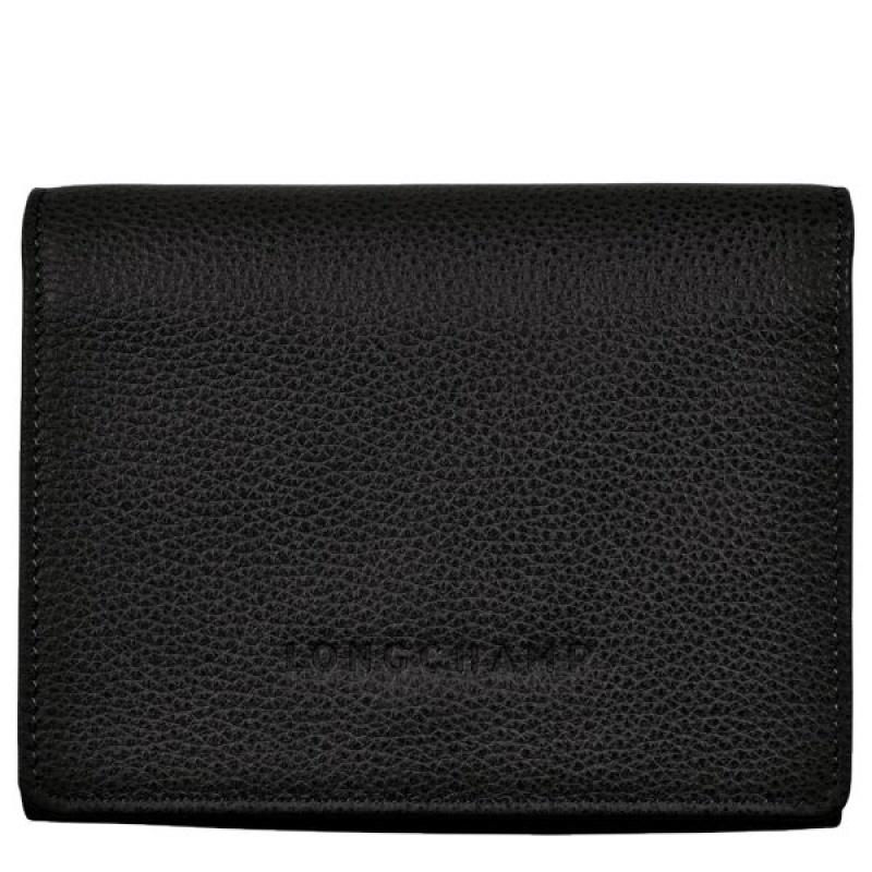 Black Longchamp Le Foulonne Men\'s Wallets | 47258-BAVI