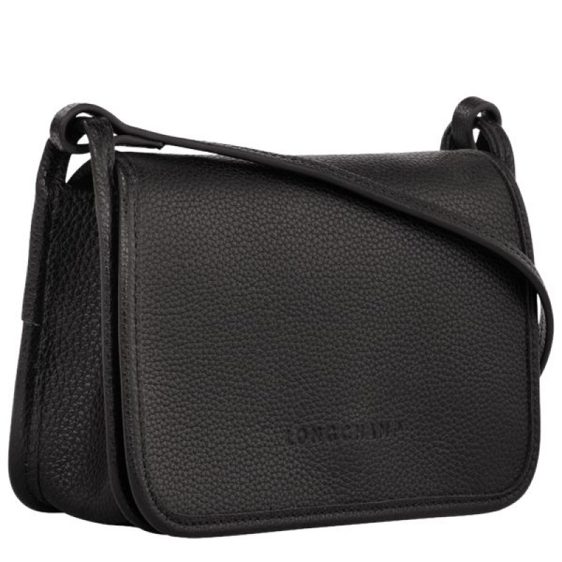 Black Longchamp Le Foulonne On Chain Women's Crossbody Bags | 40653-SDBF