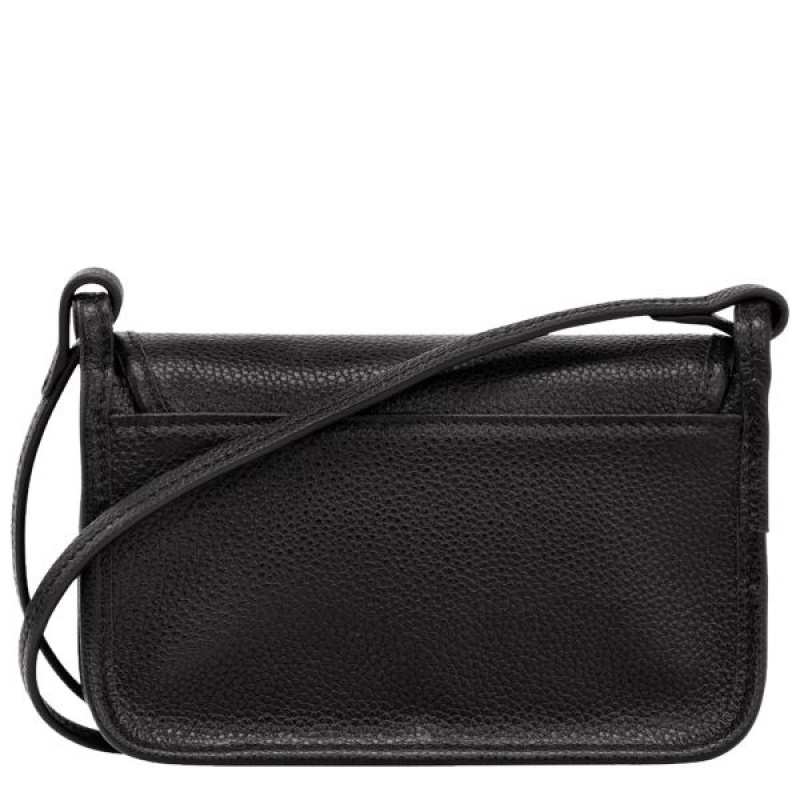 Black Longchamp Le Foulonne On Chain Women's Crossbody Bags | 40653-SDBF