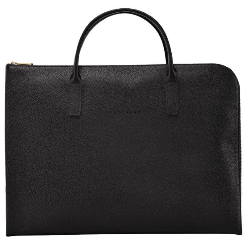 Black Longchamp Le Foulonne S Men\'s Briefcase | 24356-AUQE