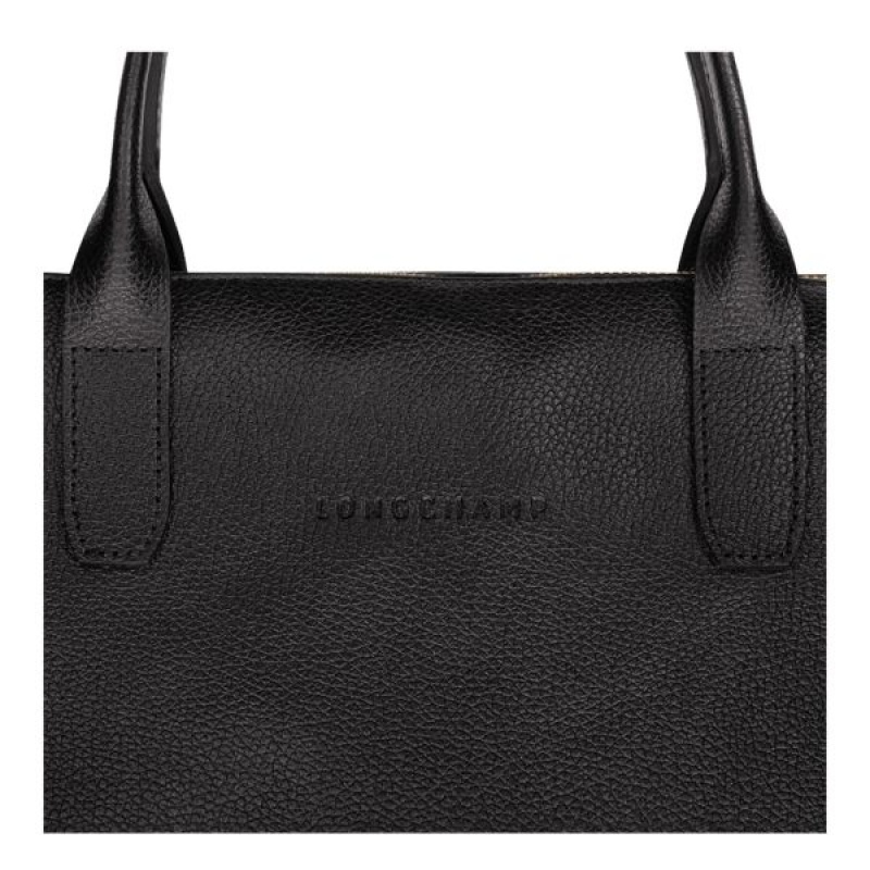 Black Longchamp Le Foulonne S Men's Briefcase | 78326-UMAW