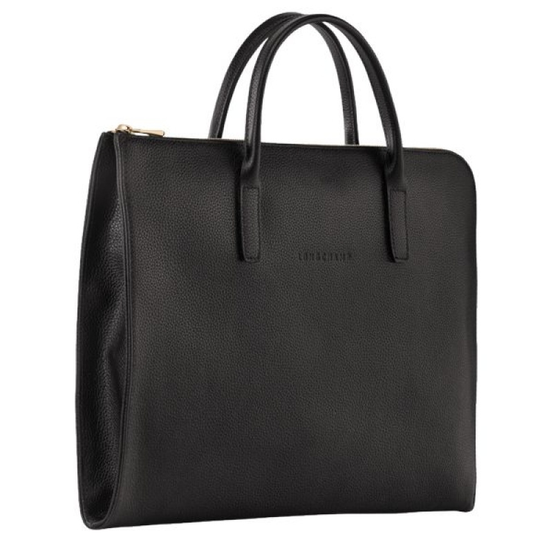 Black Longchamp Le Foulonne S Women's Briefcase | 46209-LWAE