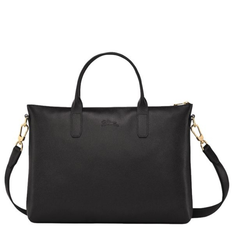 Black Longchamp Le Foulonne S Women's Briefcase | 46709-JQKR