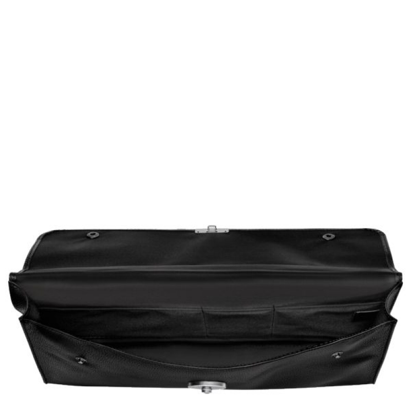 Black Longchamp Le Foulonne S Women's Briefcase | 27314-PWDX