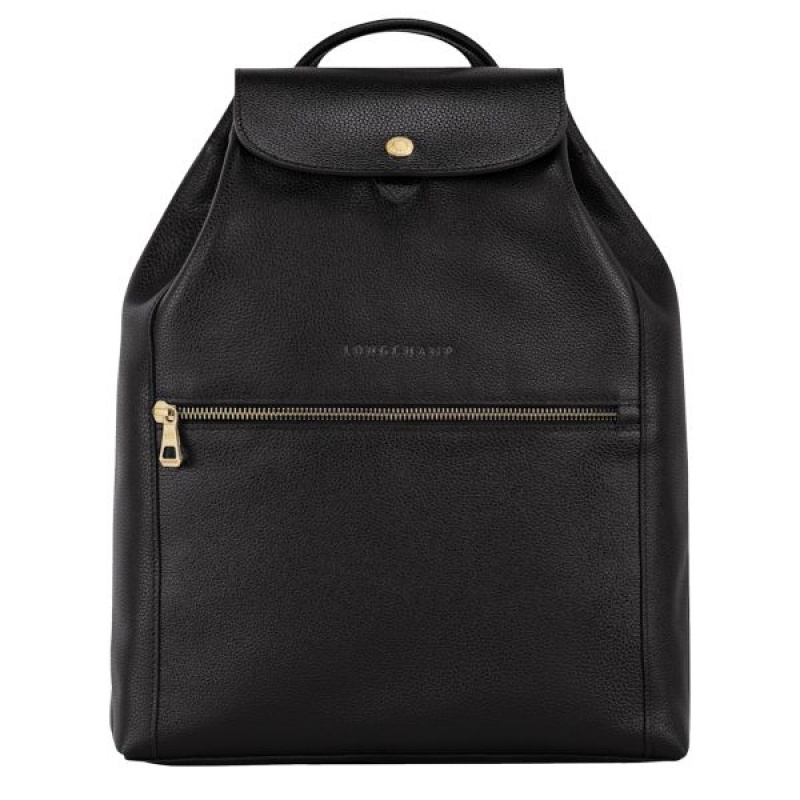 Black Longchamp Le Foulonne Women's Backpacks | 04318-FJRN