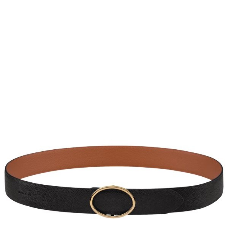 Black Longchamp Le Foulonne Women's Belts | 54208-PDEK