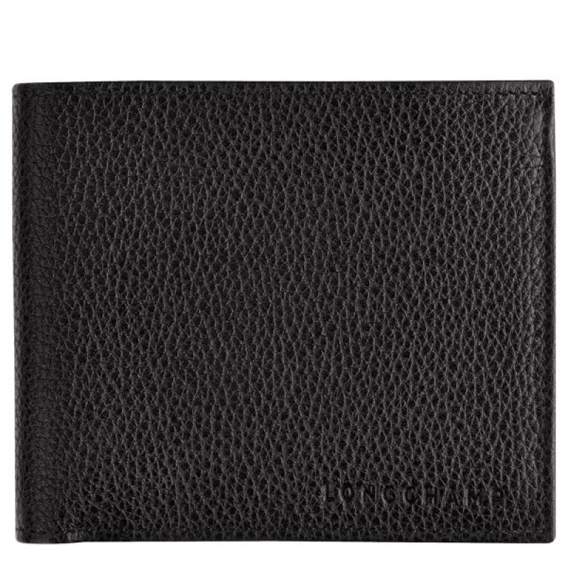 Black Longchamp Le Foulonne Women's Wallets | 36109-YBWT