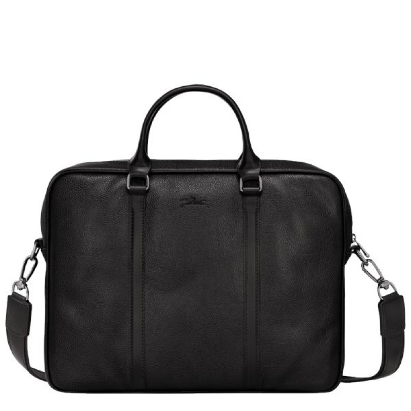 Black Longchamp Le Foulonne XS Men's Briefcase | 48693-CDTN