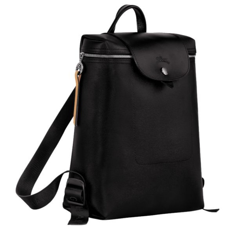 Black Longchamp Le Pliage City M Men's Backpacks | 48706-AZDS