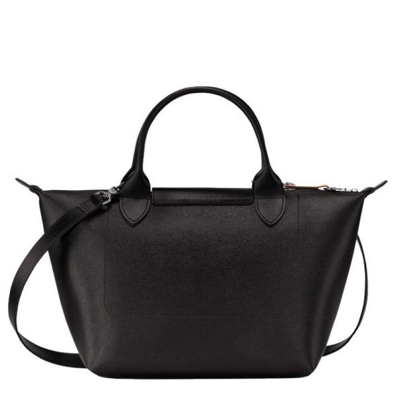 Black Longchamp Le Pliage City S Top Women's Handbag | 95487-RYXS