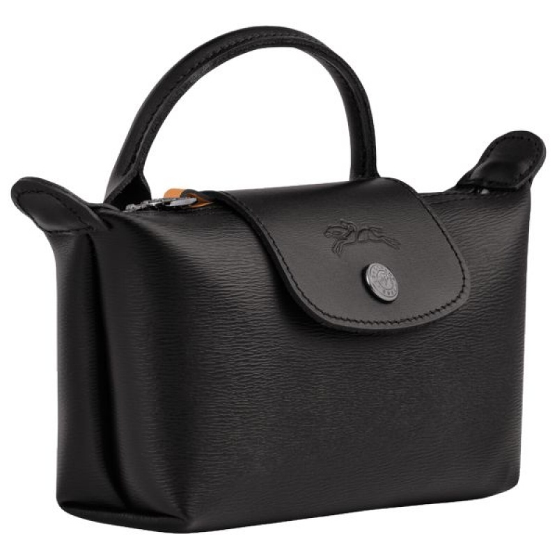 Black Longchamp Le Pliage City With Handle Women's Pouches | 46928-RCJI