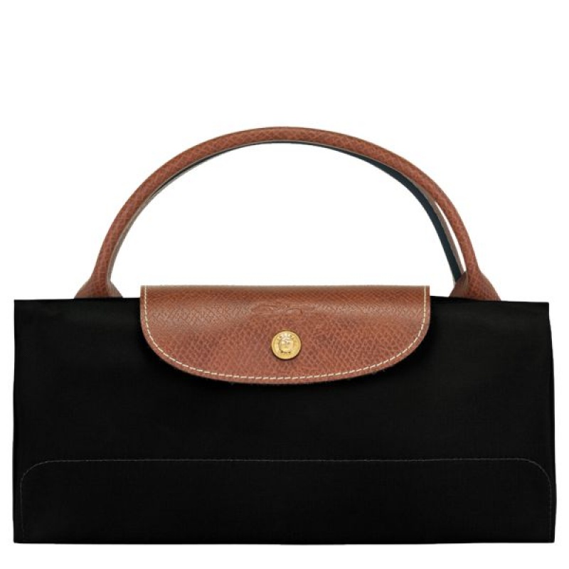 Black Longchamp Le Pliage Original M Women's Travel Bags | 15640-DWZN