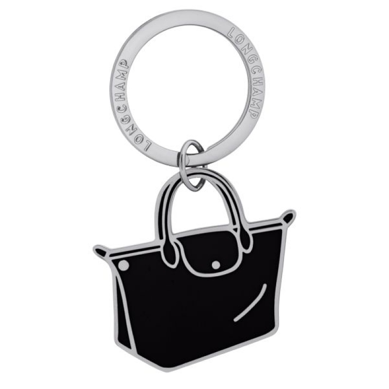 Black Longchamp Le Pliage Women's Key Rings | 76094-CXBA