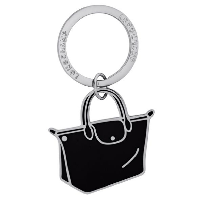 Black Longchamp Le Pliage Women\'s Key Rings | 76094-CXBA