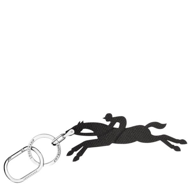 Black Longchamp Le Pliage Women's Key Rings | 50849-NKMG