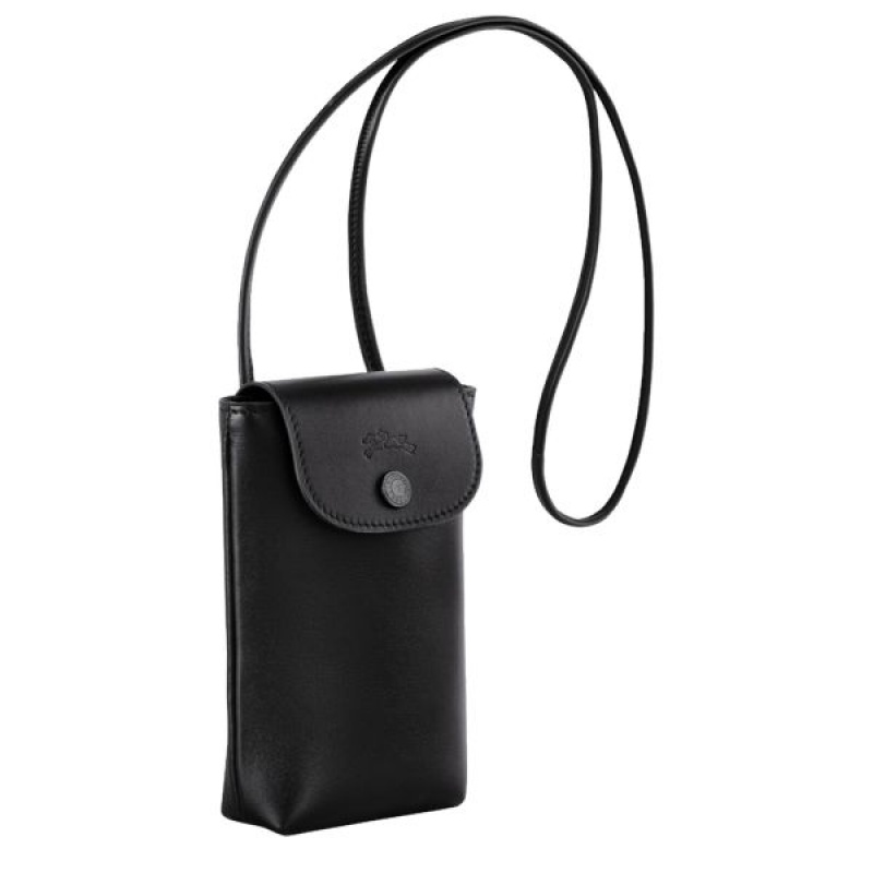 Black Longchamp Le Pliage Xtra With Leather Lace Men's Phone Case | 02576-DUFA