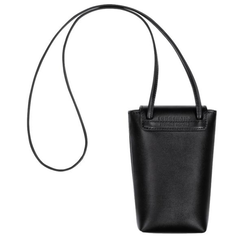 Black Longchamp Le Pliage Xtra With Leather Lace Women's Phone Case | 16825-SELN