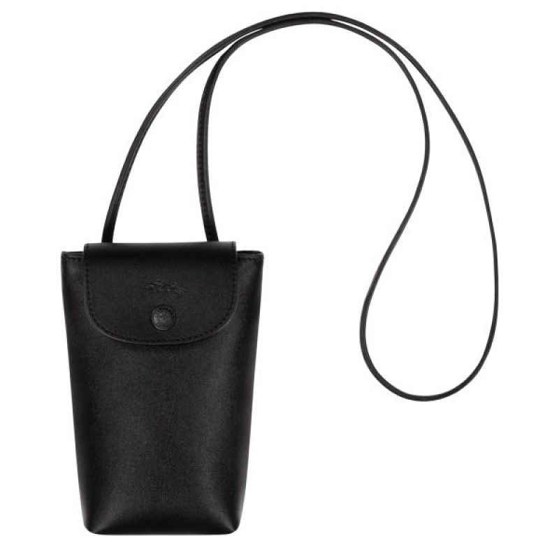 Black Longchamp Le Pliage Xtra With Leather Lace Women's Phone Case | 16825-SELN