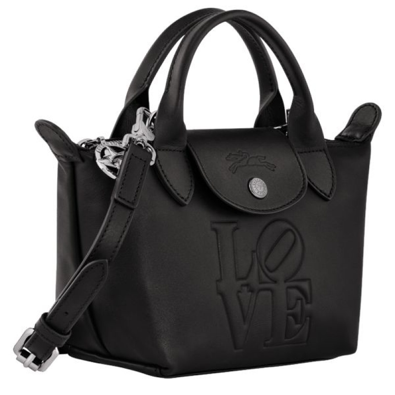 Black Longchamp Robert Indiana XS Men's Handbag | 16378-KUYF