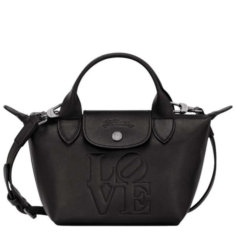 Black Longchamp Robert Indiana XS Men\'s Handbag | 16378-KUYF