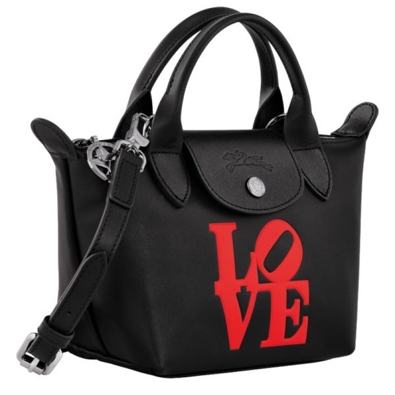 Black Longchamp Robert Indiana XS Men's Handbag | 01234-THIQ