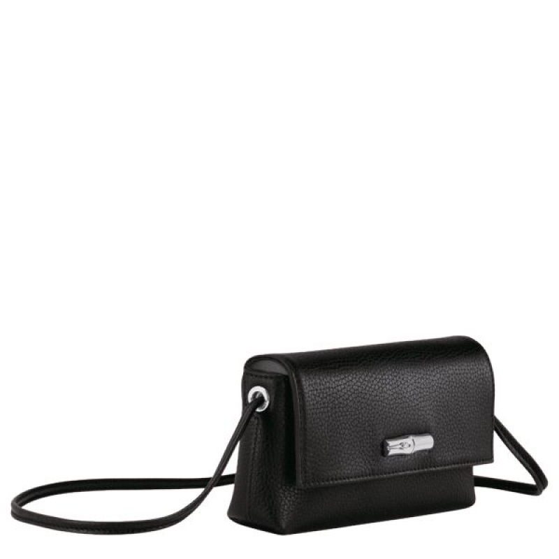 Black Longchamp Roseau Essential Clutch XS Women's Pouches | 90153-KLEY