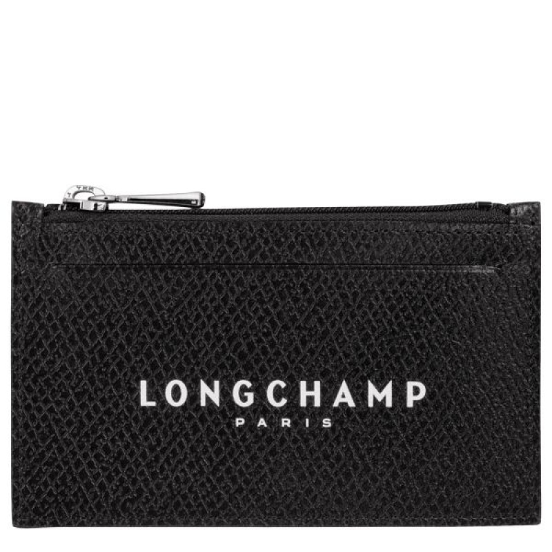 Black Longchamp Roseau Essential Men's Coin Purses | 84037-HQGT