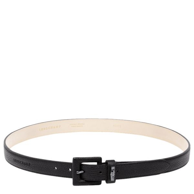 Black Longchamp Roseau Essential Women\'s Belts | 07684-GTPR