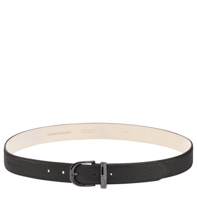 Black Longchamp Roseau Essential Women's Belts | 64503-ORCT