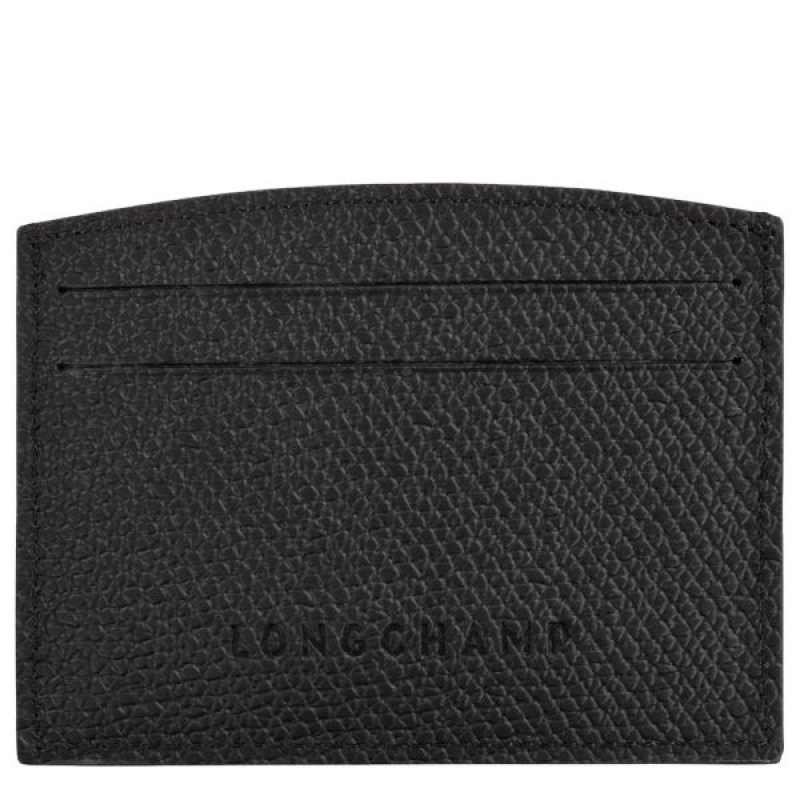 Black Longchamp Roseau Women's Cardholders | 51907-RQEY