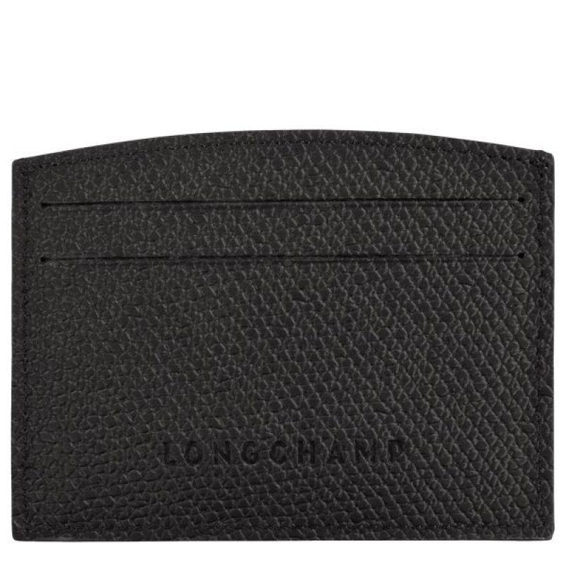 Black Longchamp Roseau Women's Cardholders | 51907-RQEY