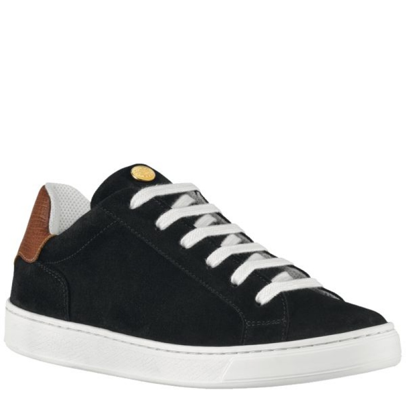 Black Longchamp Spring/Summer Women's Sneakers | 40897-ZMAJ