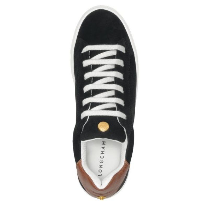 Black Longchamp Spring/Summer Women's Sneakers | 40897-ZMAJ