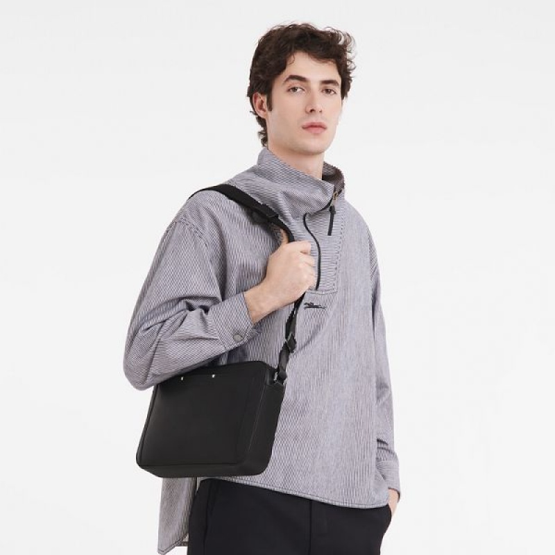 Black Longchamp Sur Seine M Men's Mini Bags | 49358-SNLZ