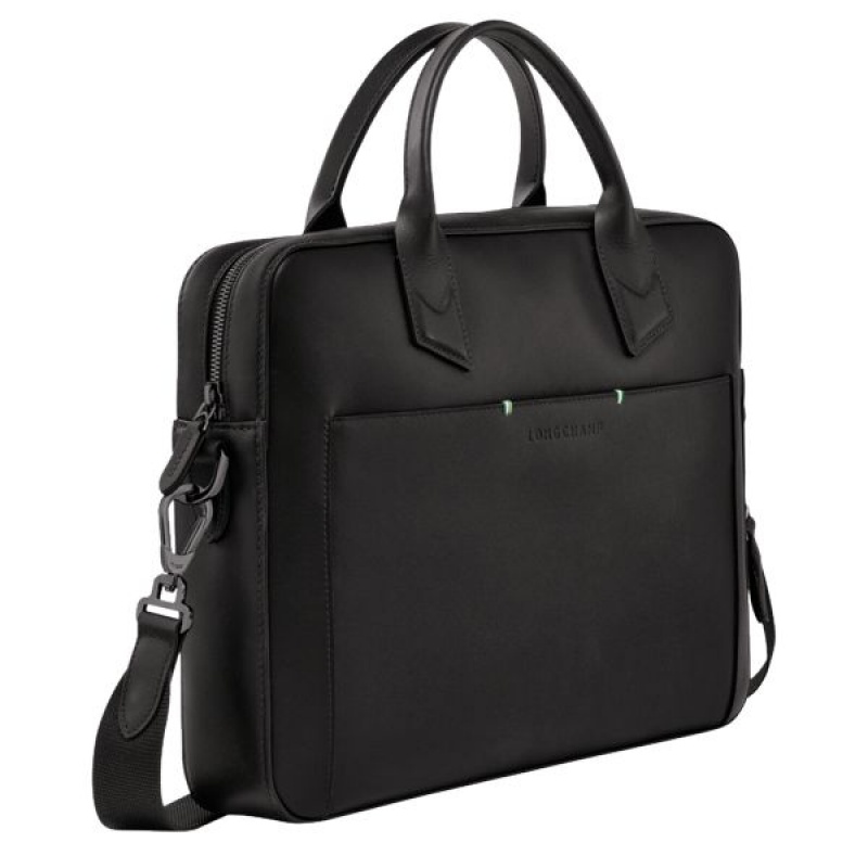 Black Longchamp Sur Seine Men's Briefcase | 83095-VJLA