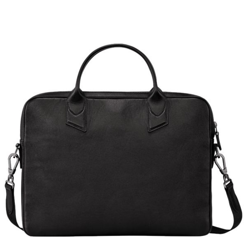 Black Longchamp Sur Seine S Men's Briefcase | 98706-SIFM