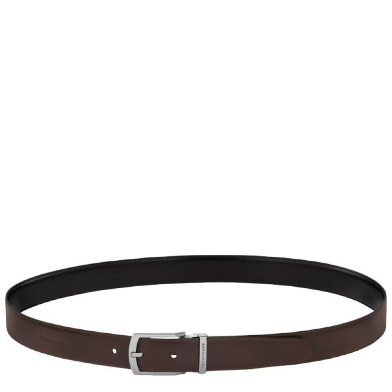 Black / Beige Longchamp Delta Box Set Men's Belts | 96125-SIOA