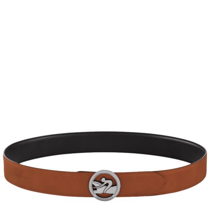 Black / Brown Longchamp Box-trot Men's Belts | 38706-DEMK