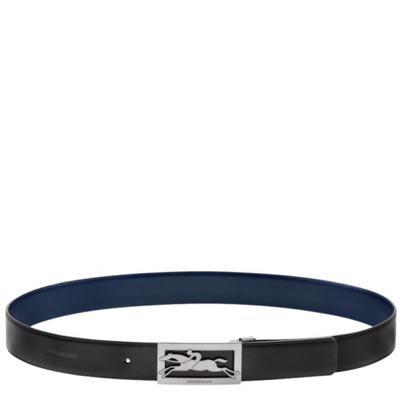 Black / Navy Longchamp Delta Box Men\'s Belts | 24578-ZKVP