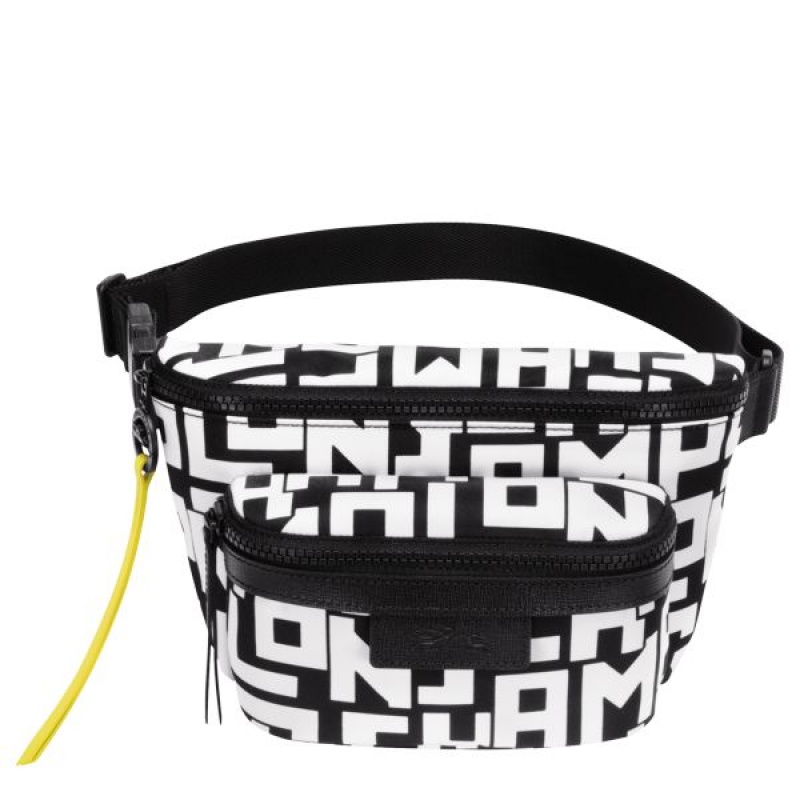 Black / White Longchamp Le Pliage Lgp M Women's Belt Bags | 43518-CNUW