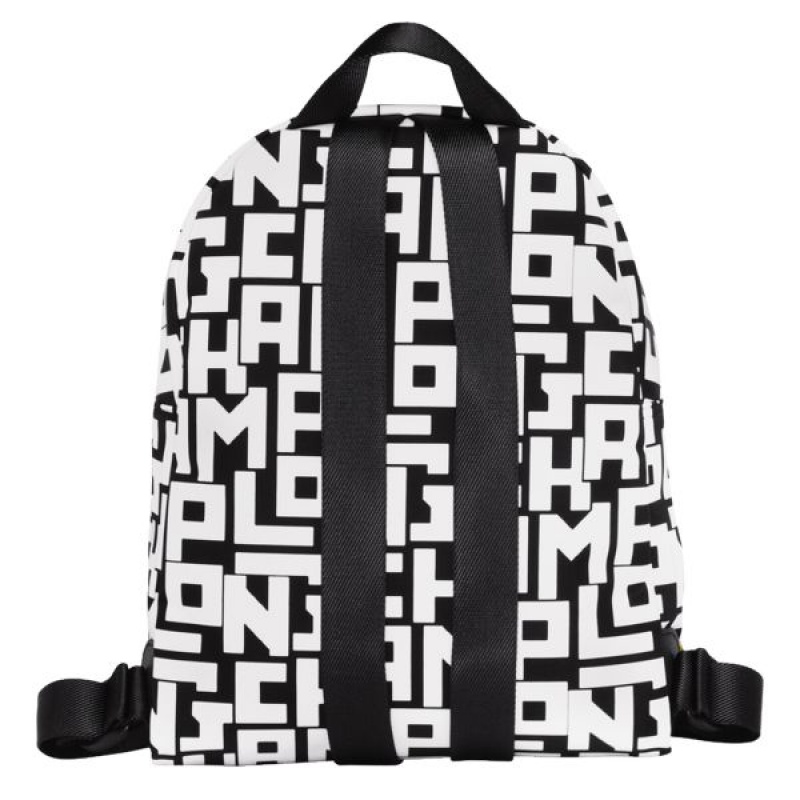 Black / White Longchamp Le Pliage Lgp S Women's Backpacks | 78203-UMSK