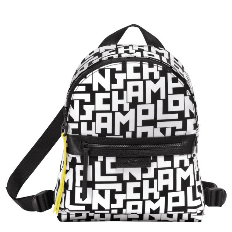 Black / White Longchamp Le Pliage Lgp S Women's Backpacks | 78203-UMSK