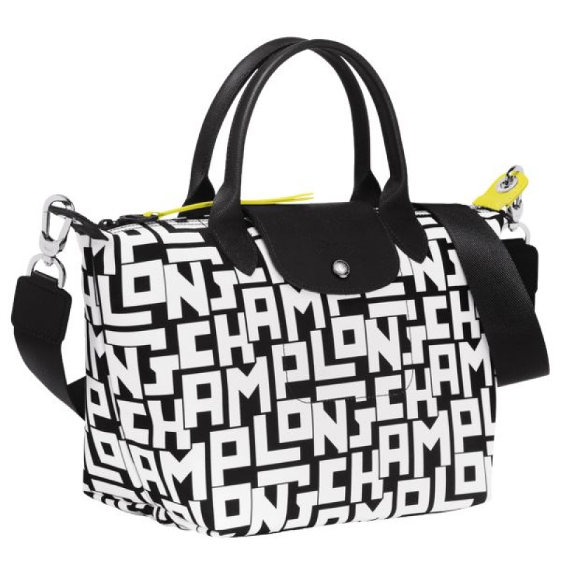 Black / White Longchamp Le Pliage Lgp S Women's Handbag | 50194-BZQS